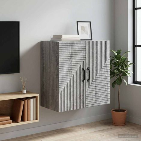 vidaXL Armoire Murale Sonoma gris 59 x 31 x 60 cm Bois d'ingénierie (1/5)