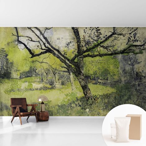 Fototapete Vliestapete mit Kleber - modern Wohnzimmer - Wanddekoration - einfach anzubringen Frühlingspark 416x254 cm (1/5)