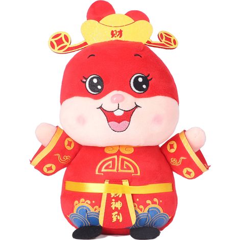 Lapin en peluche Nouvel An amusant et exquis, jouet doux pour enfants et adultes, décoration intérieure Type A 25cm. (1/5)