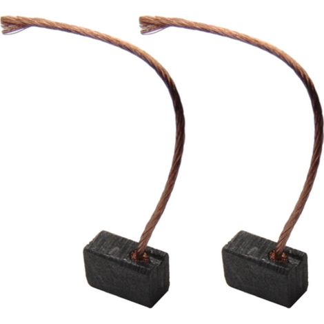 2x Trade-Shop Motorkohlen Kohlebürsten Schleifkohlen Kohlestifte 6,3x8x12mm Kabellänge 40mm für viele KFZ PKW Motoren Antriebe Elektrowerkzeuge 12-24V