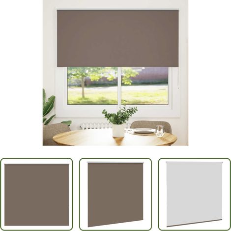 vidaXL Lichtschutz - Verdunkelungsrollo Kaffeebraun 165x150 cm Stoffbreite 161,6 cm (1/5)