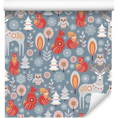 Wald- und Tiertapete für Wohn- und Schlafzimmer, 50 x 1000 cm (1/5)