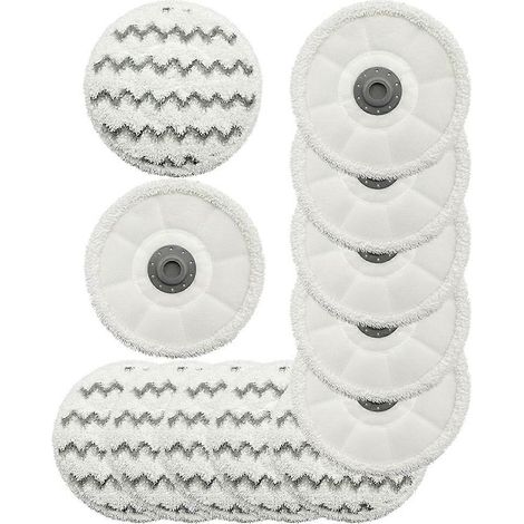Lot de 12 lingettes de rechange rotatives pour balai vapeur Bissell SpinWave SmartSteam 3897A (1/5)