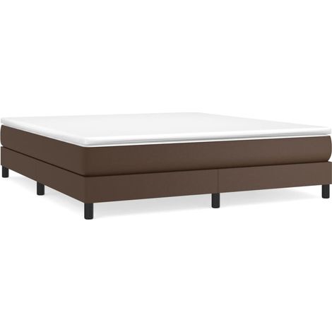 Maison Exclusive - Struttura Letto a Rete a Molle Marrone 180x200 cm in Similpelle