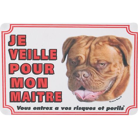 Panneau portail Dogue de Bordeaux chien - animallparadise