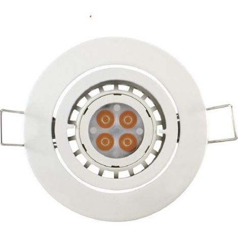 Kit spot LED 7W orientable blanc Ø 82mm avec lampe 2700K 330lm GU5.3 non-dimmable 35° driver 230V interieur IP20 THORN (1/2)