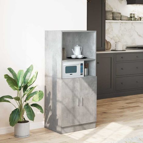 vidaXL Mobile da Cucina Grigio Cemento 57x41,5x131,5 cm in