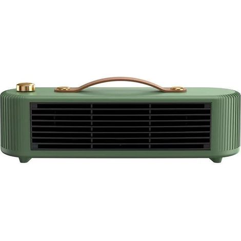 Portable 800W space heater, multifunctional space heater, 2 speeds, suitable for bedrooms, offices and indoor spaces (green) (1/5)