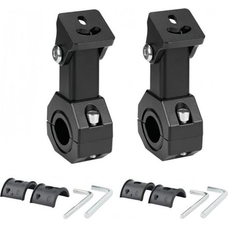 Support de phare de moto en 2 parties avec réglage à 360 degrés, compatible avec les barres de protection de 17 à 33 mm, support de phare supplémentaire pour moto (1/4)
