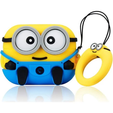 Coque de protection pour AirPods Pro et AirPods 3, silicone 3D mignon, design animal, avec porte-clés (1/5)