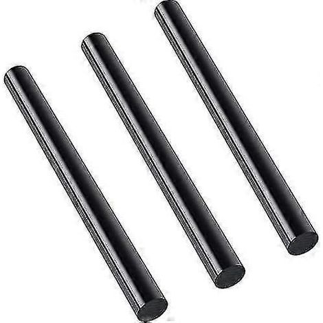 Lot de 3 tiges rondes en copolymère acétal noir opaque, diamètre 1 pouce et longueur 12 pouces, pour fixations non marquantes (1/5)