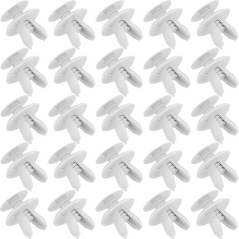 25 Pièces Clips Plastique Voiture, Rivets Fixation, pour Panneaux Portes, Carrosserie Auto (1/4)