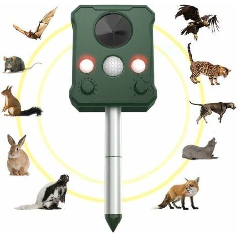 Repellente a ultrasuoni solare, repellente solare anti-talpa per animali, repellente solare IP65, repellente a ultrasuoni per animali da giardino, anti-topo e anti-animali (1/5)