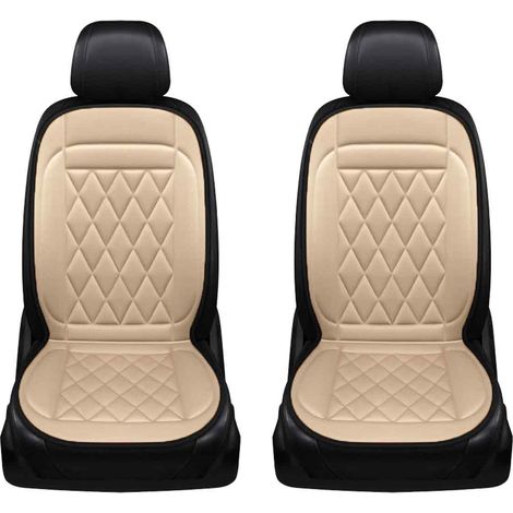 Beheizbarer Sitzbezug für den Winter, Schnellheizkissen, Premium-Gewebe, 2 Temperaturstufen, intelligentes Auto-Heizkissen, kaschmirähnliches Kissen, 12 V/24 V, universell