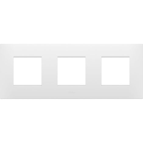 PLAQUE EGO 2+2+2P H BLANC SATIN GEWISS GW16026PW