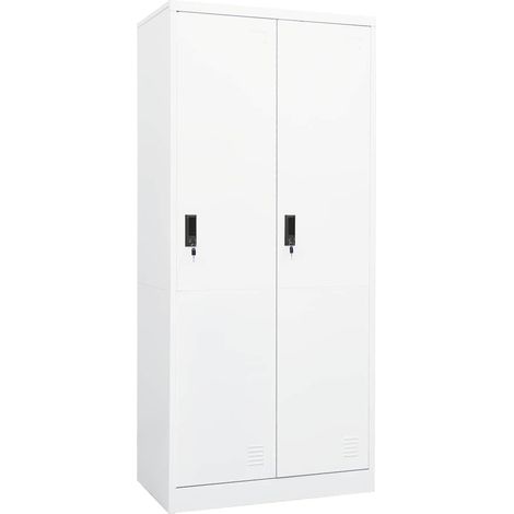 vidaXL Armario de acero blanco 80x50x180 cm (1/5)