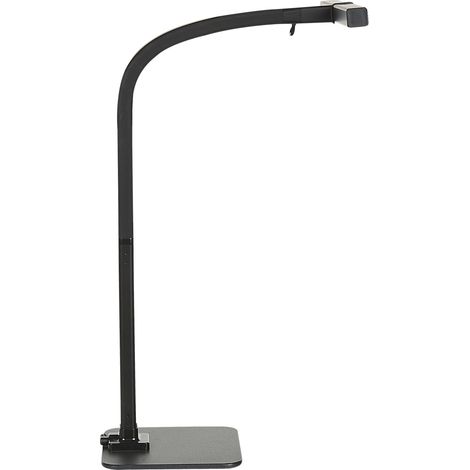 Lámpara de mesa LED negro 48 cm material sintético sensor luz 3 colores Kouris