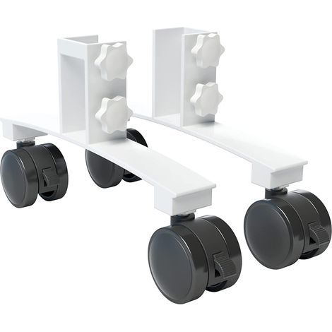 Lot de 2 Pieds Pour Radiateur Infrarouge Universels, Pieds de Support Adaptés Pour Panneaux Chauffants, Support Réglable Avec Roues Convient
