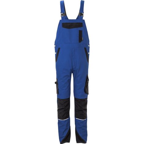 Planam Latzhose Norit Herren Gr. 52 kornblau/schwarz (1/5)