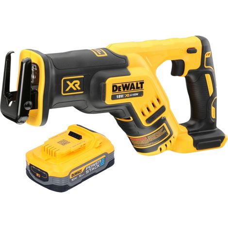 Scie sabre sans fil DeWalt DCS 367 N 18 V Brushless + 1 batterie Powerstack 5,0 Ah - sans chargeur (1/4)