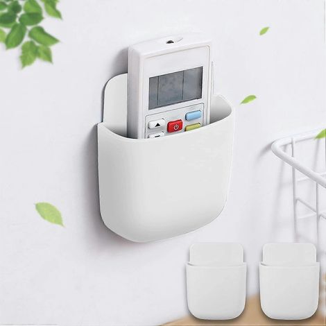 Support mural pour téléphone portable (lot de 3), boîte de rangement murale en ABS avec crochet pour chargeur de téléphone portable (1/5)