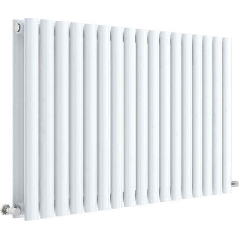 Hudson Reed Revive Double Designer Horizontal Radiator 600mm H x 992mm W - High Gloss White (1/6)