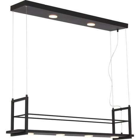Lámpara colgante - negro - Tor -  plástico metal - gran lámpara (1/4)
