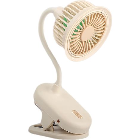 Ventilateur portable à pince, rotation à 360°, idéal pour le bureau ou la chambre. Mini ventilateur de table rechargeable par USB.-AquaForge