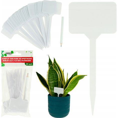 GARDENLINE SET MIT 25 PFLANZENETIKETTEN 13,5 x 5,5 CM MIT BLEISTIFT EVA2734