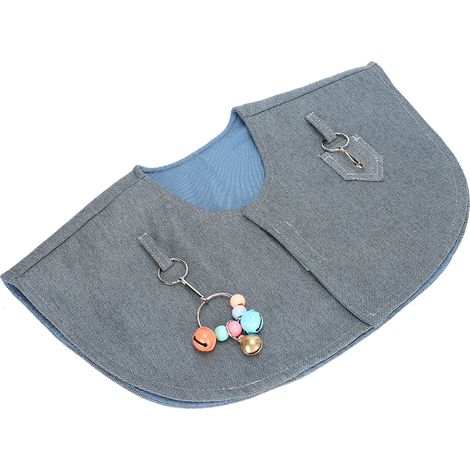 Cape de dressage pour perroquet, support de protection d'épaule, bracelet anti-griffures pour cheville, coussin d'épaule pour animal de compagnie, châle-couche (pendentif clochette de couleur aléatoir (1/5)