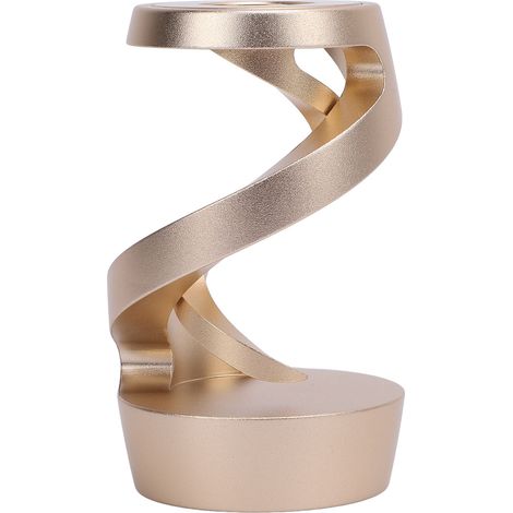 Jouet de bureau rotatif décompressant et anti-stress, gyroscope spiralé en alliage d'aluminium, pour adultes, couleur or. (1/5)