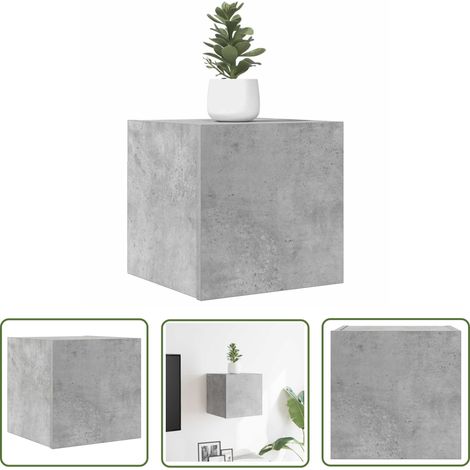 The Living Store TV-Wandschrank Betongrau 30,5x30x30 cm - TV Schrank - Wandschrank - Beton Grau - Regal - Wohnzimmer Dekoration (1/5)