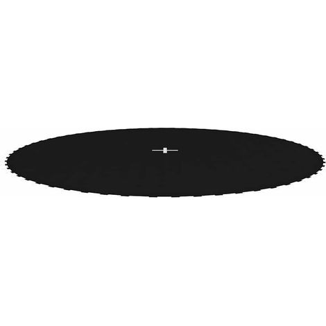 vidaXL Lona de salto para cama elástica redonda tela negro 3,66 m (1/2)