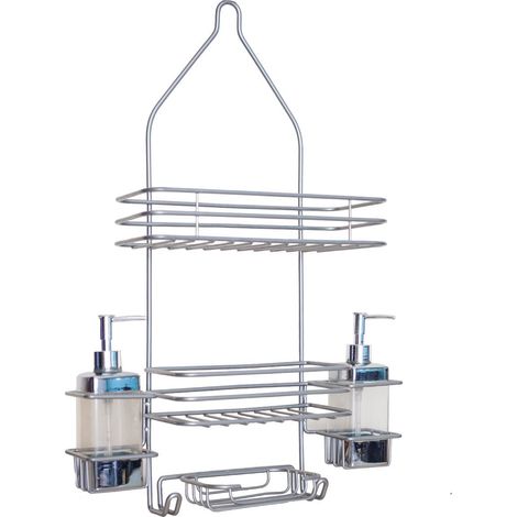 Étagère de Douche Acier Chromé Gris 20 x 59 x 6 cm (1/4)