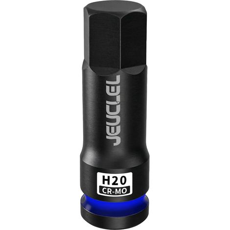 Douille à choc hexagonale de 20 mm, douille Allen H20 1/2", adaptateur de tournevis hexagonal en acier Cr-Mo pour clés à cliquet électriques, vis de fixation (1/5)
