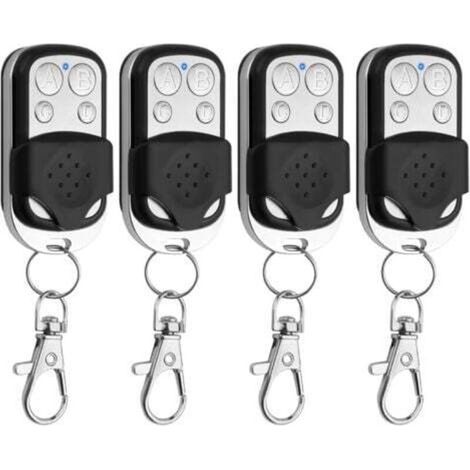 3 Pcs Telecommande Universelle Portail, 433,92 MHz Télécommande Garage sans Fil à 4 Boutons avec Couvercle Coulissant Porte Clés pour Porte Garage Électrique (1/5)