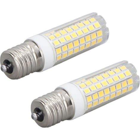 2 ampoules LED E17 dimmables 10W 102 LED, économie d'énergie, protection des yeux, céramique, lampe maïs, AC100-120V, lumière naturelle (1/5)
