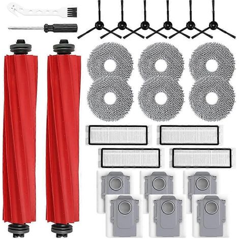 Set mit 26 Ersatzteilen für den Roborock Q Revo Saugroboter: Hauptbürste, HEPA-Filter und Reinigungsbeutel. (1/5)