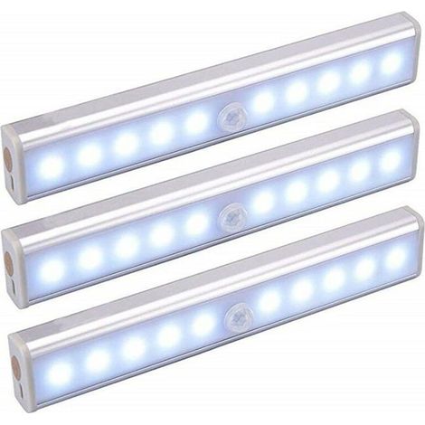 3er-Set LED-Leuchten, kabellos, USB-aufladbar, magnetisch, mit Bewegungssensor, tragbar. Schrankleuchte (1/4)