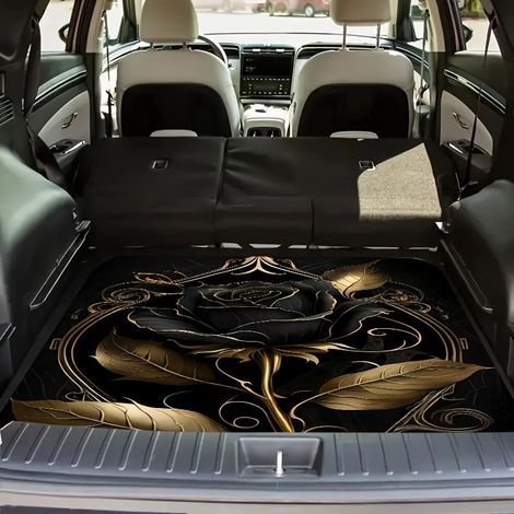 Tapis pour coffre de voiture, tapis de protection contre la poussière, résistant à l'usure et à la saleté, facile à entretenir - 75 x 100cm [Velours cristal, fond en plastique]