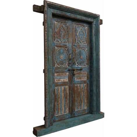 Puerta de madera marron 127x19x213h cm