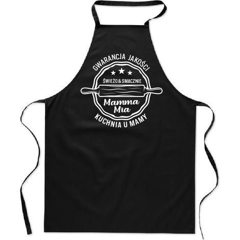 GREMBIULE da cucina in cotone CON STAMPA CUCINA DELLA MAMMA regalo per donna (1/4)