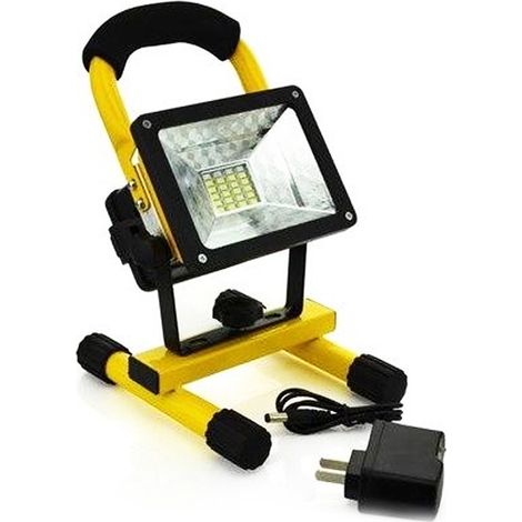 FARO RICARICABILE FARETTO IMPERMEABILE LED LUCE BIANCA 30W EMERGENZA PORTATILE (1/5)