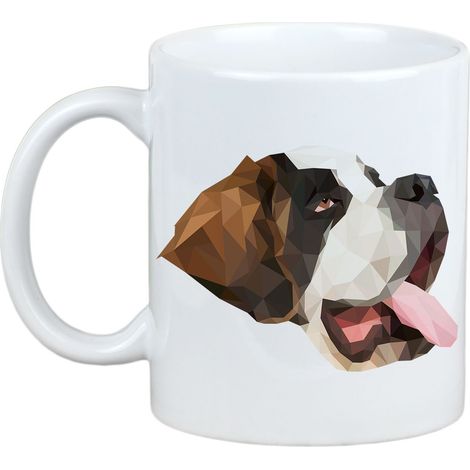 San Bernardo, cane San Bernardo - tazza con foto e scritta cane geometrico Art-Dog (1/5)