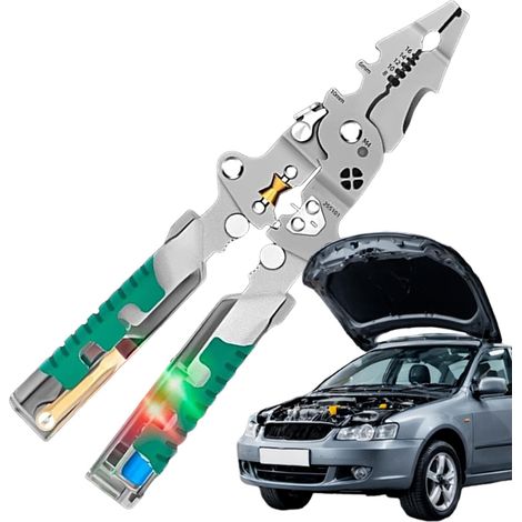 Outil Dénudeur De Fils - Robuste Pliable 18 En 1 - Pince Multifonction Pour (1/5)