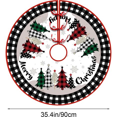 Jupe Pour Arbre De Noël - 140 x 100 cm - Tissu Polyester - Décoration Festive Pour Intérieur - 1 Pièce (1/5)