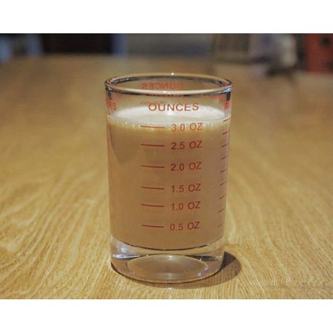 Verre à mesurer en verre à liqueur de 3 onces/90 ml, verre à expresso lourd et liquide (rouge) (1/5)