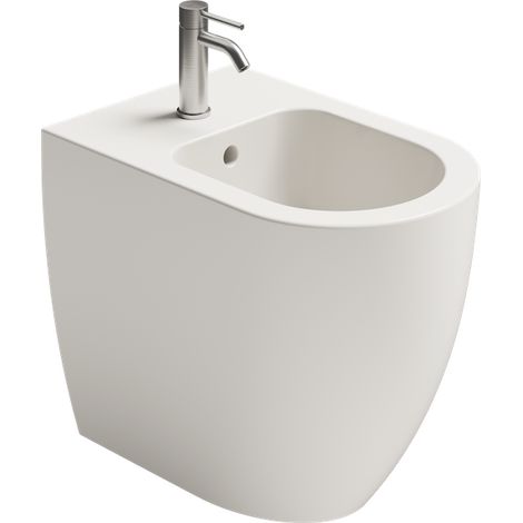 Bidet form monoforo filo parete cm 54x35xh42 - rubinetteria esclusa