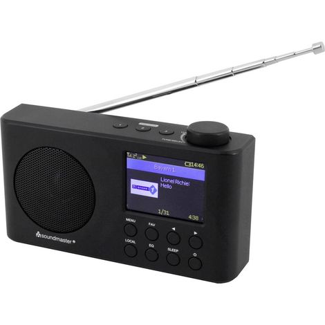 soundmaster IR6500SW Radio Internet da tavolo Internet, DAB+, FM Bluetooth, USB, WLAN, Internetradio ricaricabile Nero (1/3)