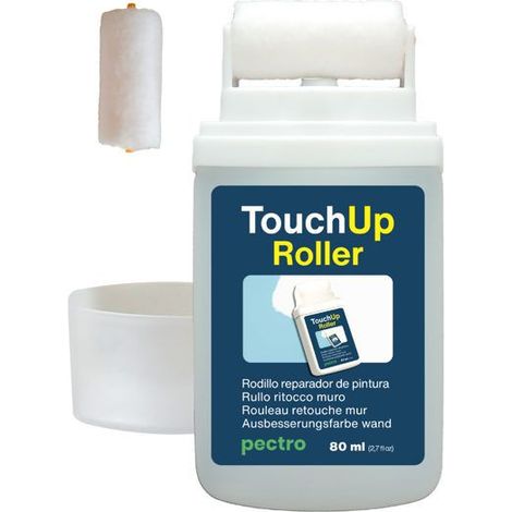 TouchUp Wandreparaturset - PECTRO - Weiße Farbe - Integrierter Roller - Wiederaufladbar - 80 ml